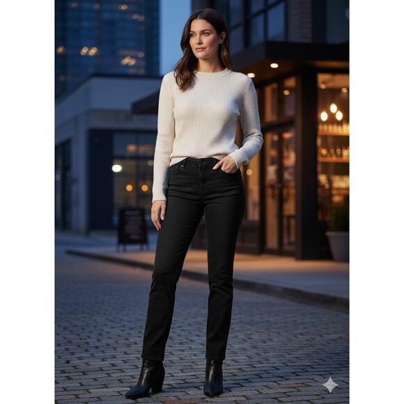 NYDJ Women 12 Office Marilyn Straight Leg Lift Tuck Slimming Tummy Control Jeans - Picture 2 of 12